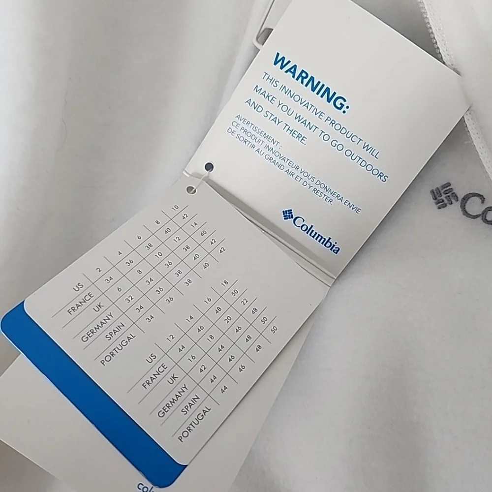 Columbia NEW Three Rivers Fleece Vest Cream Full Zip Zipper Pockets Size Large - Picture 4 of 9